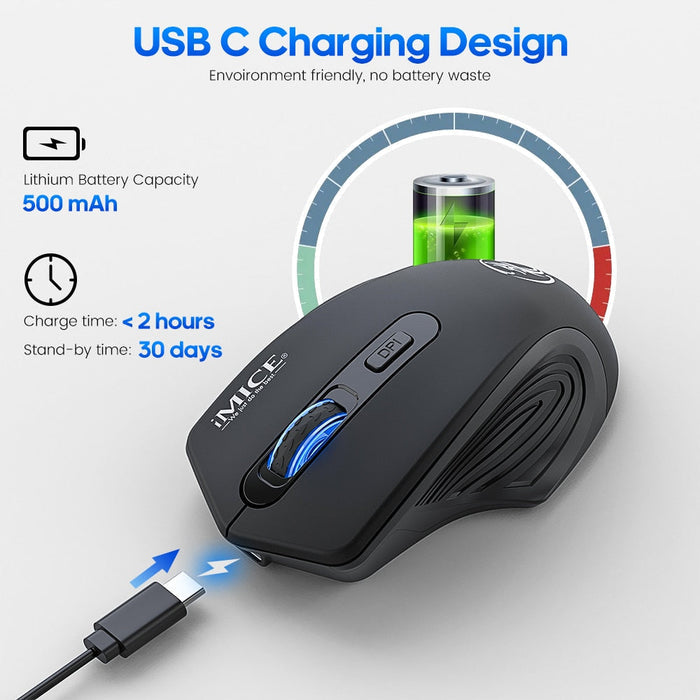 Wireless Silent Bluetooth Mouse, Dragon Edition: black, dark gray wireless computer mouse, modern gaming-style style