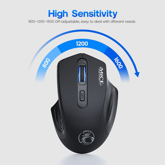 Wireless Silent Bluetooth Mouse, Dragon Edition: black, dark gray wireless computer mouse, modern gaming-style style