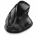 Wireless Vertical Mouse with Bluetooth and 2.4Ghz Dual Mode Black