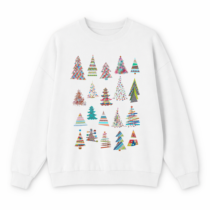 Women's Festive Tree Sweater White