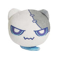 Wubbaboo Plush Keychain: Cute, Soft, Squishy: off-white, dark blue cat-like character, cartoon style
