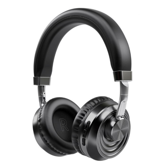 X5 Dragon Wireless Bluetooth Headset: black, dark gray over-ear headphones, modern minimal style