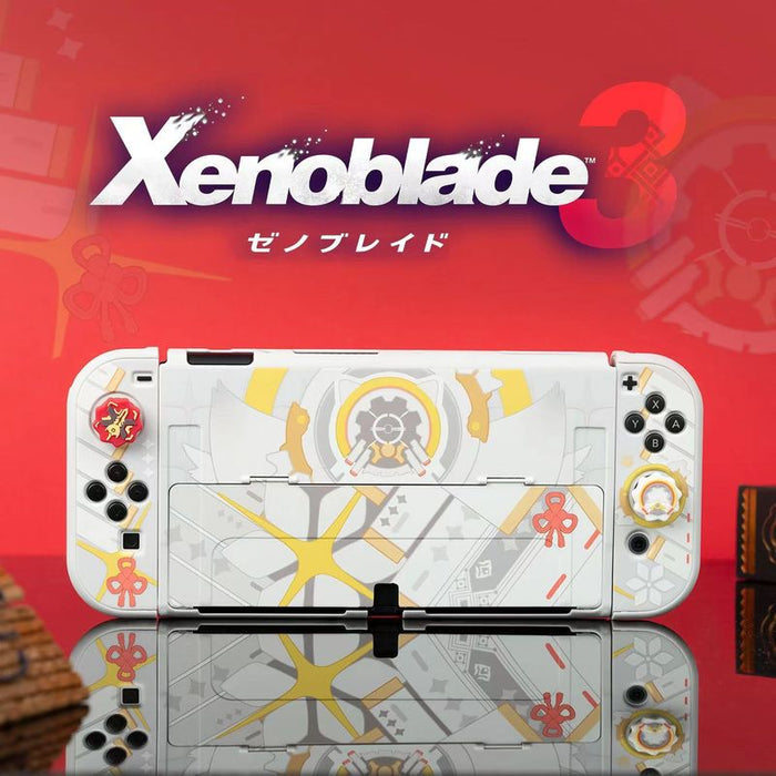 Xenoblade 3 Switch Accessories, Game in Style!: black, red red futuristic robot/mecha graphic, cartoon sci-fi style
