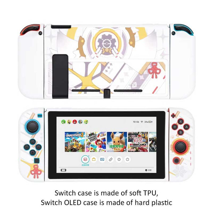 Xenoblade 3 Switch Accessories, Game in Style!: black, red red futuristic robot/mecha graphic, cartoon sci-fi style