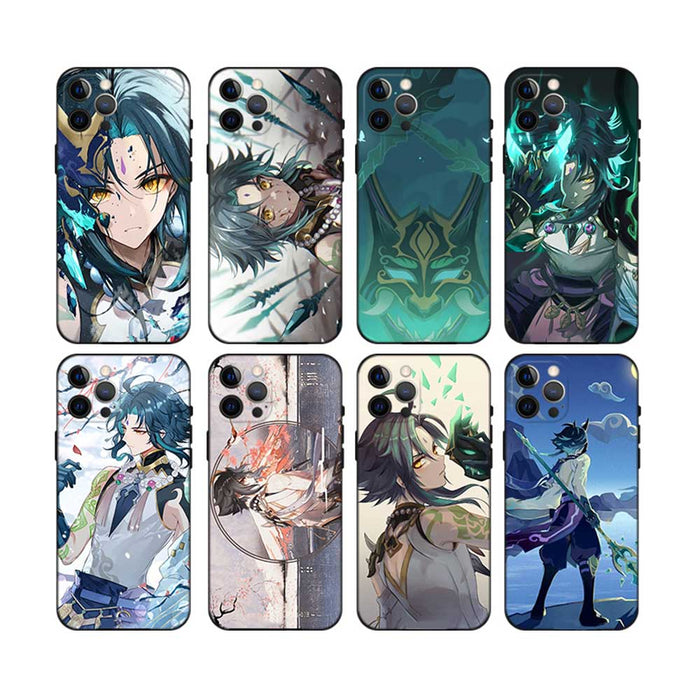 Xiao Genshin Impact Phone Case, Protection and Style: teal, blue anime-style male character and fantasy-themed artwork, anime