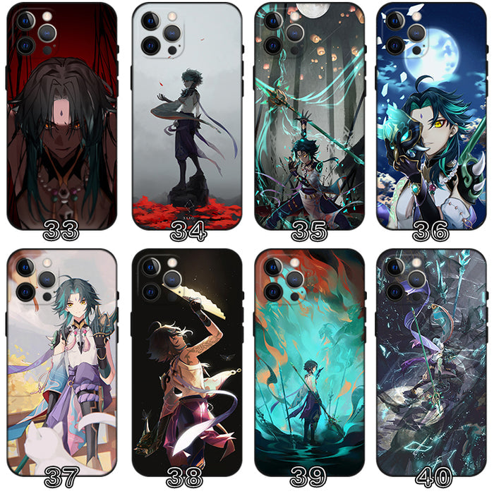 Xiao Genshin Impact Phone Case, Protection and Style: teal, blue anime-style male character and fantasy-themed artwork, anime
