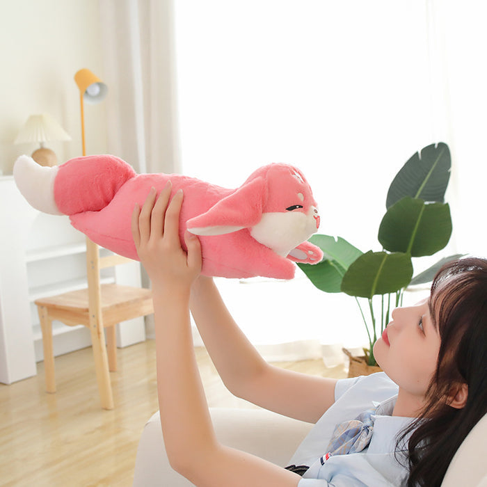Yae Miko Plush for Genshin Impact: pink, white pink fox-like character, kawaii cartoon style