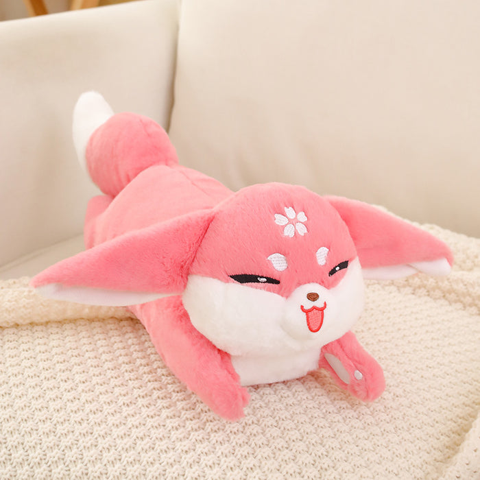 Yae Miko Plush for Genshin Impact: pink, white pink fox-like character, kawaii cartoon style