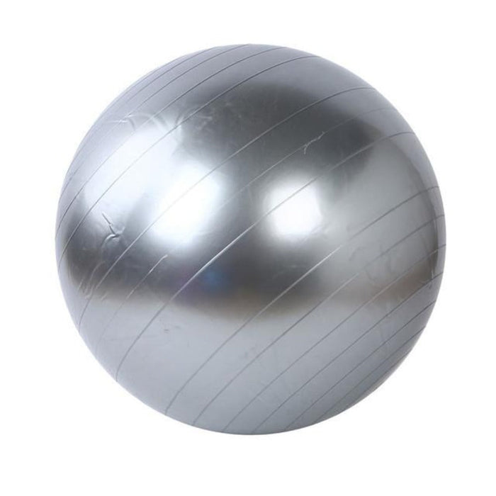Yoga Ball for At-Home Fitness Exercises: purple, gray exercise ball, minimal style