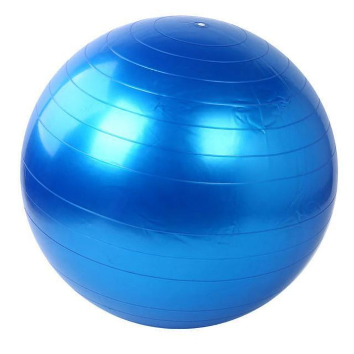 Yoga Ball for At-Home Fitness Exercises: purple, gray exercise ball, minimal style