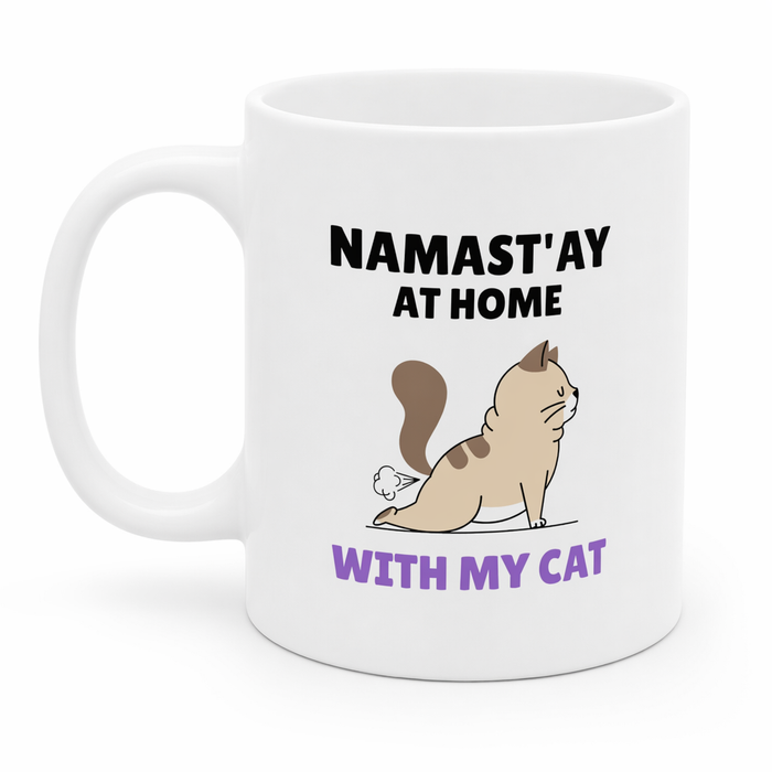 Yoga Cat Mug for Namast'ay-at-Home Default