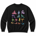 Yoga-Inspired Pullover Sweatshirt Black