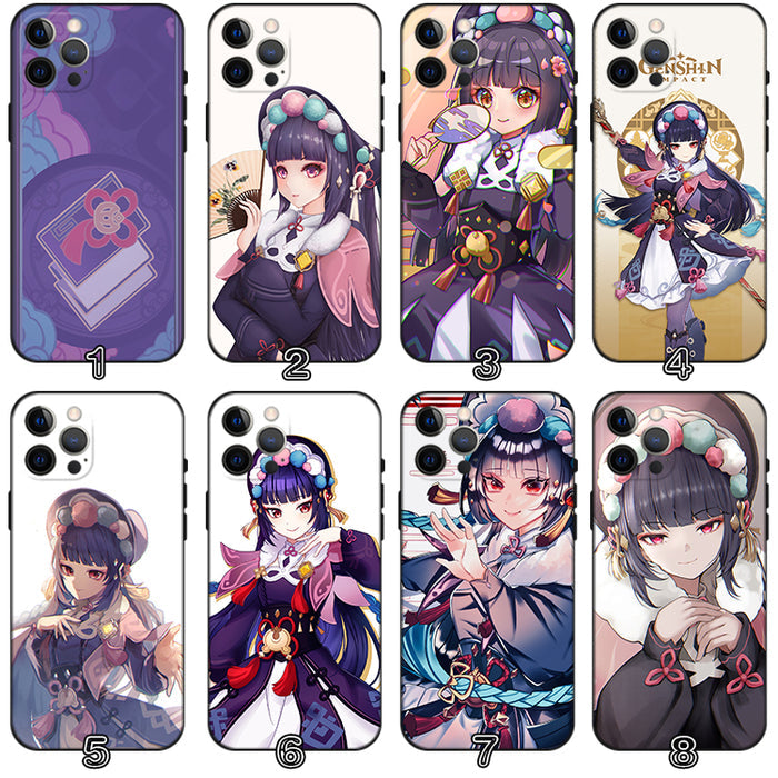 Yun Jin Genshin Impact Phone Case: white, black anime-style female characters, anime, cartoon, decorative style
