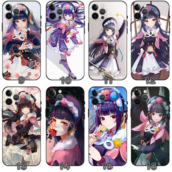 Yun Jin Genshin Impact Phone Case: white, black anime-style female characters, anime, cartoon, decorative style
