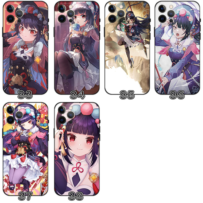 Yun Jin Genshin Impact Phone Case: white, black anime-style female characters, anime, cartoon, decorative style