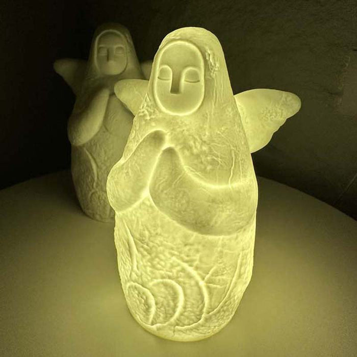 Zelda-inspired Hylia & Horned LED lamps: purple, yellow owl and other animal figures, cartoon style