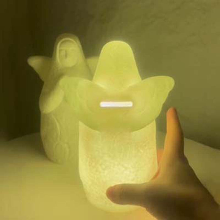 Zelda-inspired Hylia & Horned LED lamps: purple, yellow owl and other animal figures, cartoon style