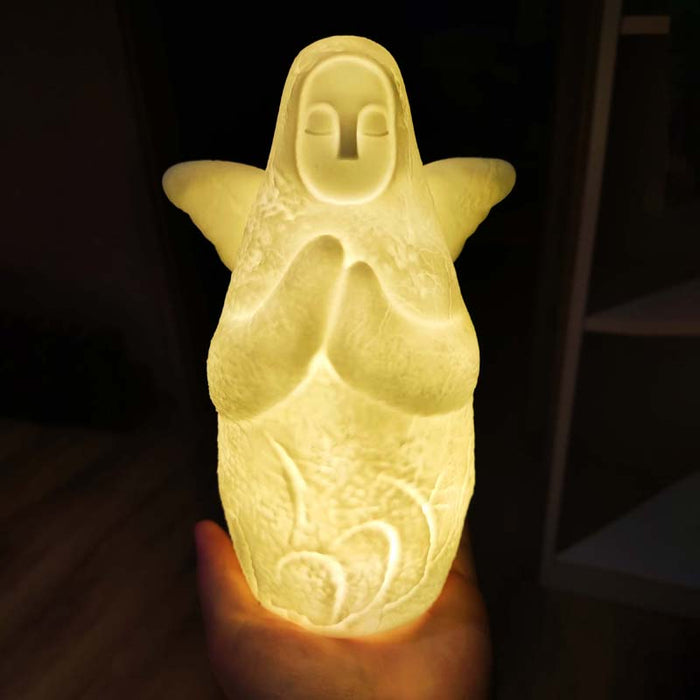 Zelda-inspired Hylia & Horned LED lamps: purple, yellow owl and other animal figures, cartoon style