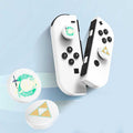 Zelda Joystick Caps with Tears Theme: white, black game controller set with removable thumbstick caps, minimal modern gaming