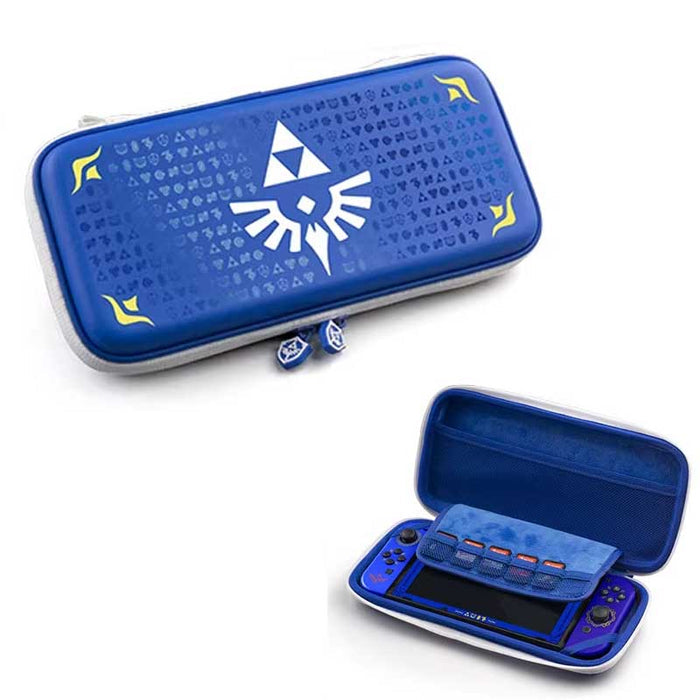 Zelda Skyward Sword Switch Accessories: blue, white The Legend of Zelda / Triforce and Hylian crest, video game themed, graph
