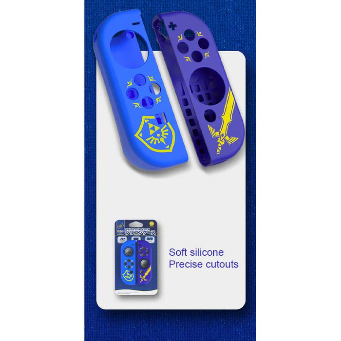 Zelda Skyward Sword Switch Accessories: blue, white The Legend of Zelda / Triforce and Hylian crest, video game themed, graph
