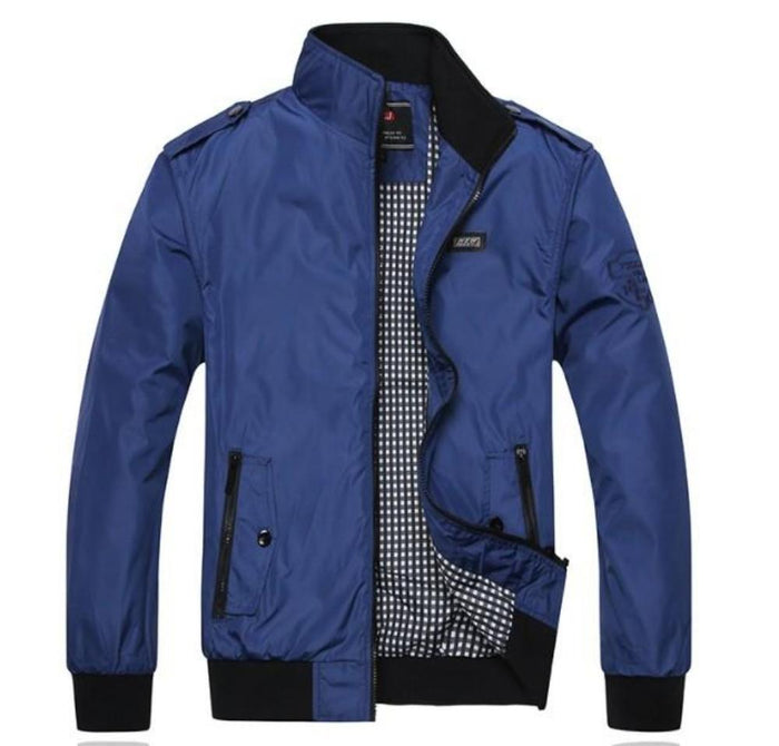Zip-Up Pilot Jacket for Men: gray, black jacket, casual bomber-style style