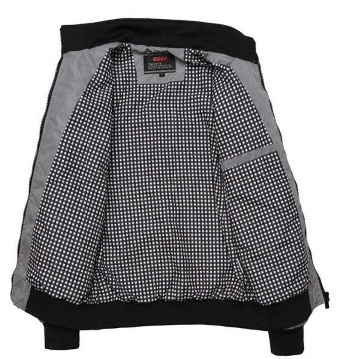 Zip-Up Pilot Jacket for Men: gray, black jacket, casual bomber-style style